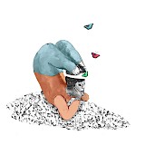 <em>Corinna Chaumeny, Gedankenfrei, 20 x 20 cm, Kunstdruck, 50 €</em>