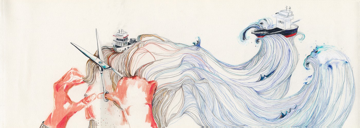 <em>Lena Personn, Der Kapitän, DIN A3, Druck, Original, 800 € (Druck auf Nachfrage, 60 €)</em>