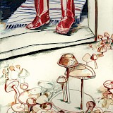 <em>Lena Personn, Pilzsuche, DIN A3, Buntstift, Original, 650 € (Druck auf Nachfrage, 60 €)</em>