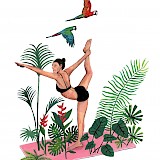 © Clara de Villiers, "Jungleyoga"  Art Print, 30x40 cm, 190 €